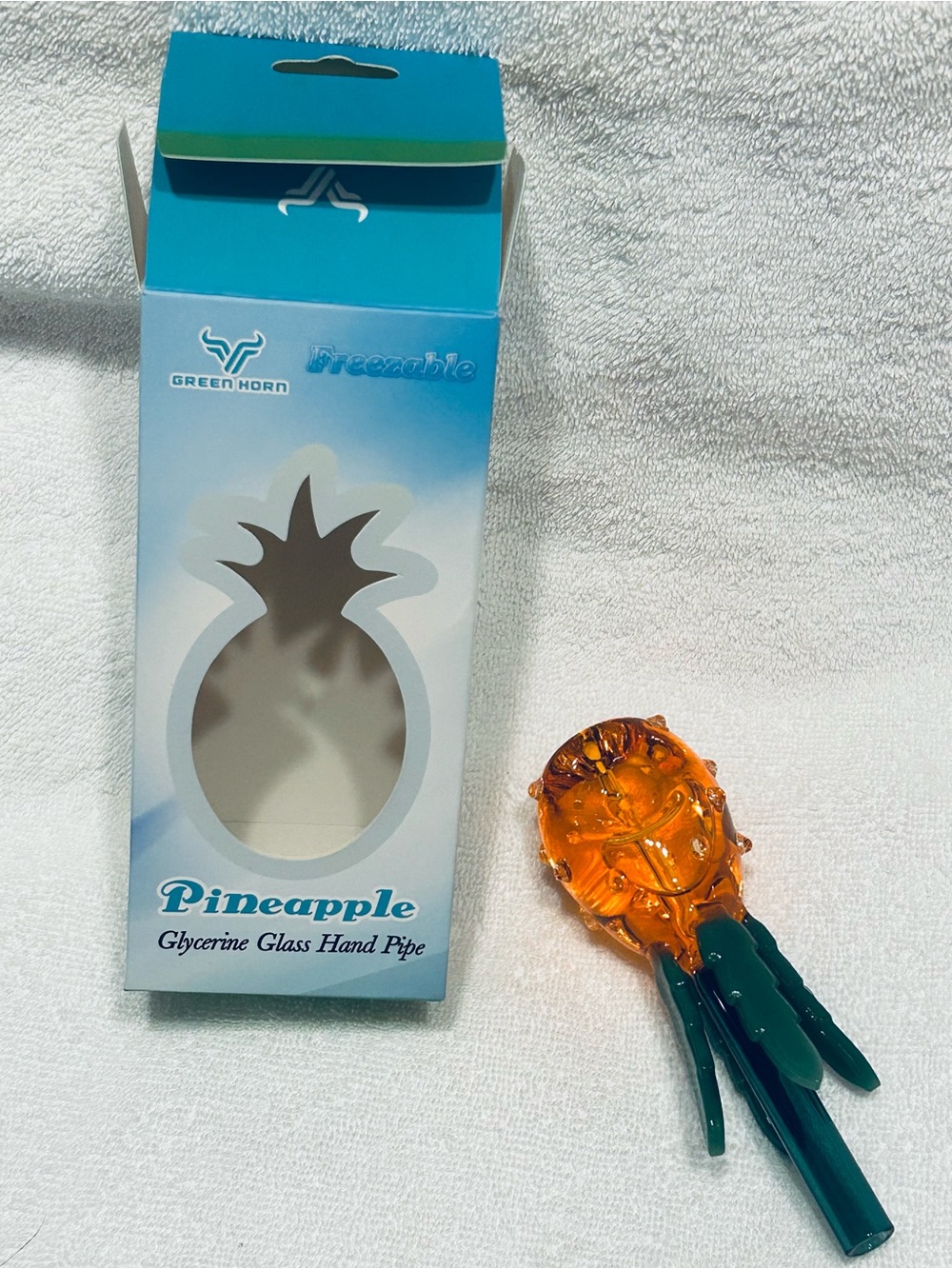 Pineapple Freezable Glycerin Glass Hand Piece